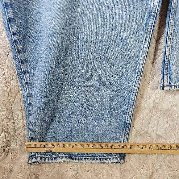 Abercrombie & Fitch Curve Love Loose Jeans Womens 24 37" Light Wash High Rise - Picture 9 of 10